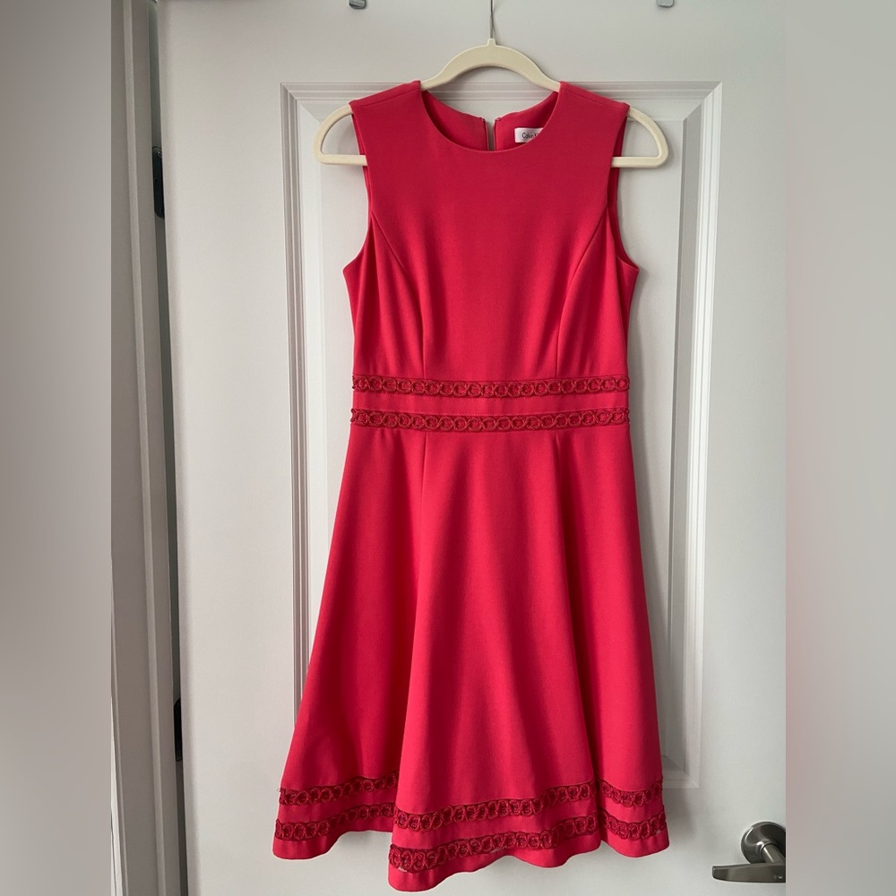 Coral Pink Calvin Klein Dress